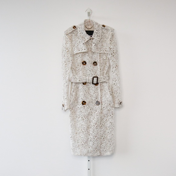 Burberry Jackets & Blazers - Burberry Floral Lace Trench Coat